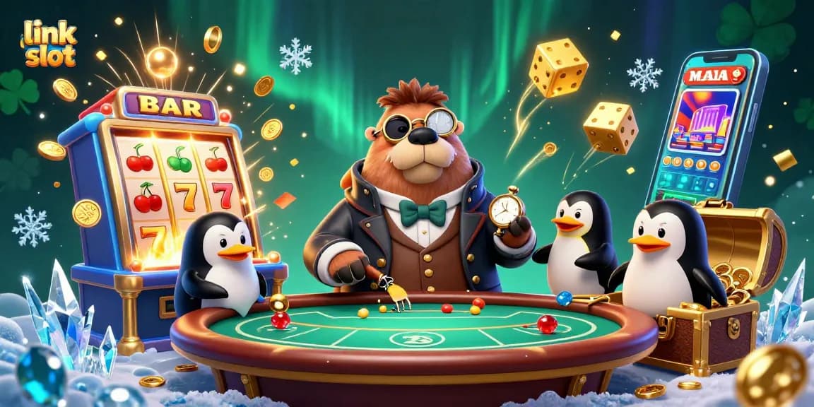 Mesin slot link slot meledak dengan koin, menunjukkan keseruan permainan kasino di bawah laut.