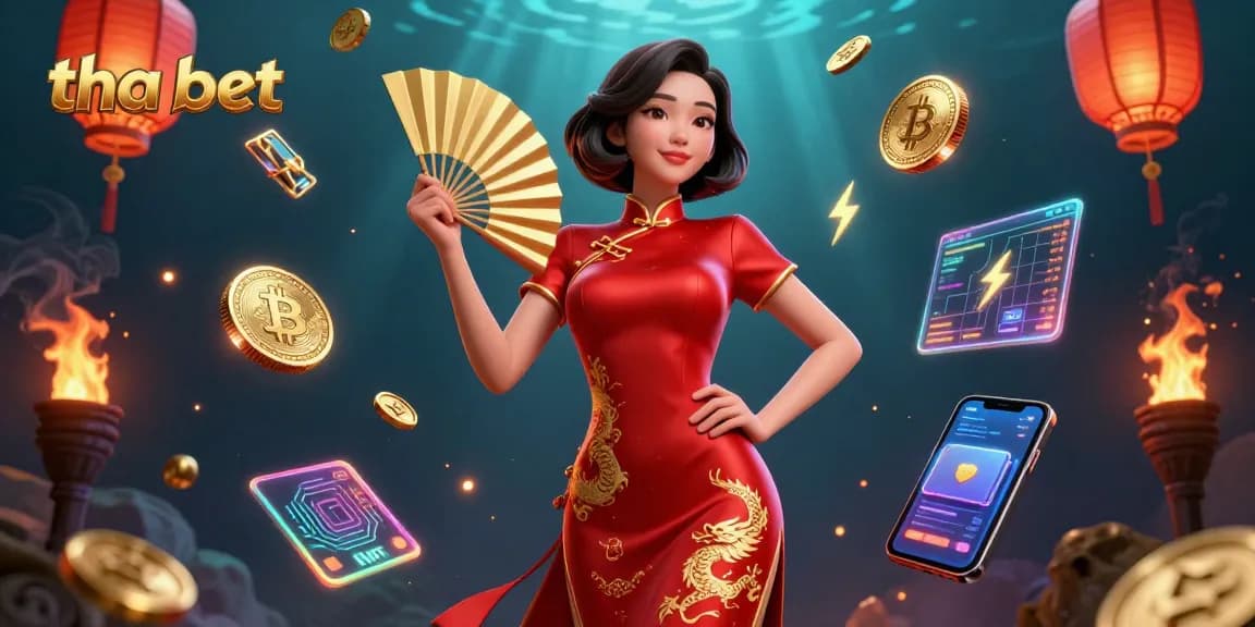 Engage with the thrilling world of tha bet in this vibrant 3D casino illustration featuring game coins and dynamic elements.
