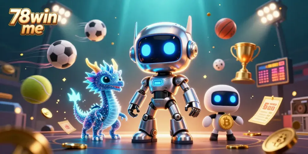 Experience thrilling wins at 78win me with a captivating digital casino scene showcasing sports betting excitement.
