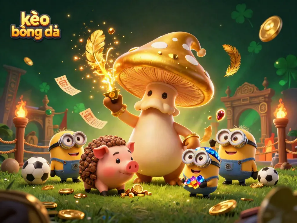 Engage with kèo bóng đá betting strategies in a vibrant, magical 3D sports scene.
