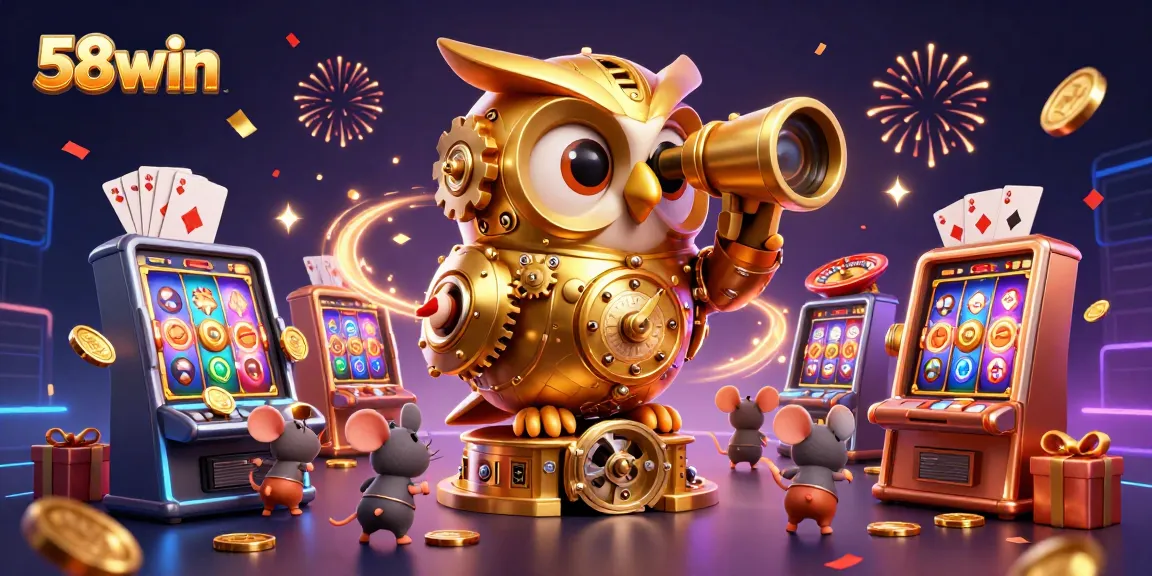 Experience thrilling gameplay at 58win with dynamic casino scenes filled with slot games and excitement.