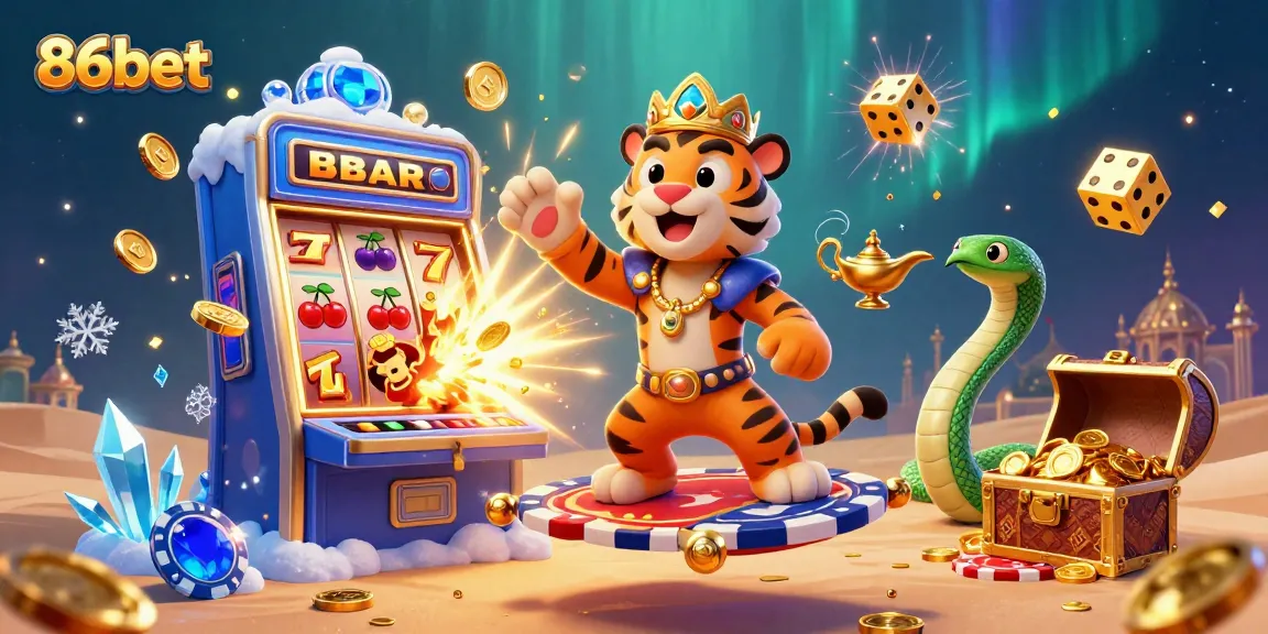 Experience the excitement of 86bet with a jackpot explosion and dynamic casino game elements.