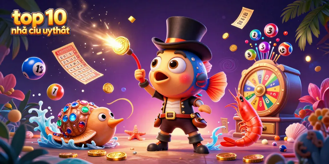 Engaging scene featuring top 10 nhà cái uy tín with animated characters in a vibrant casino setting.