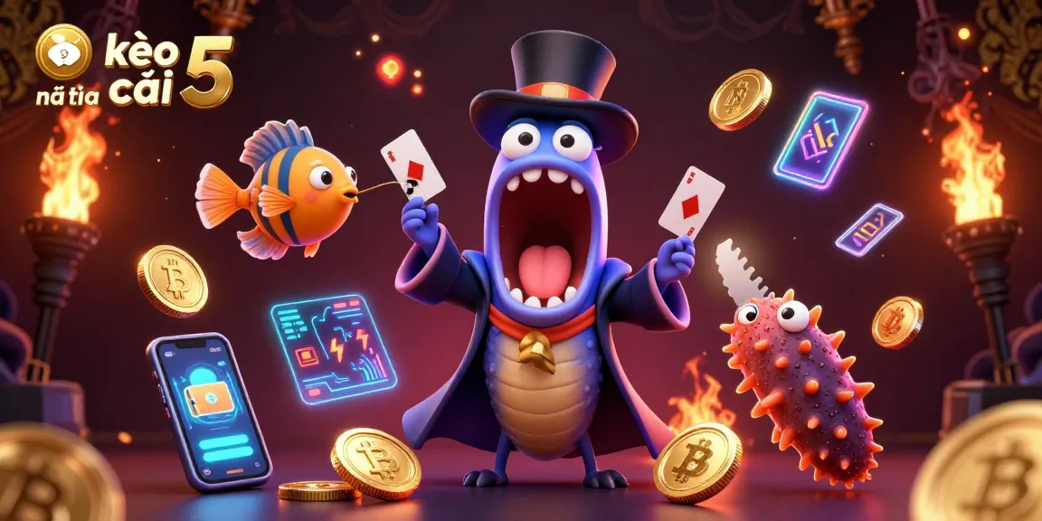 Experience kèo nhà cái 5 with magical sea creatures performing tricks amidst luminous crypto elements.