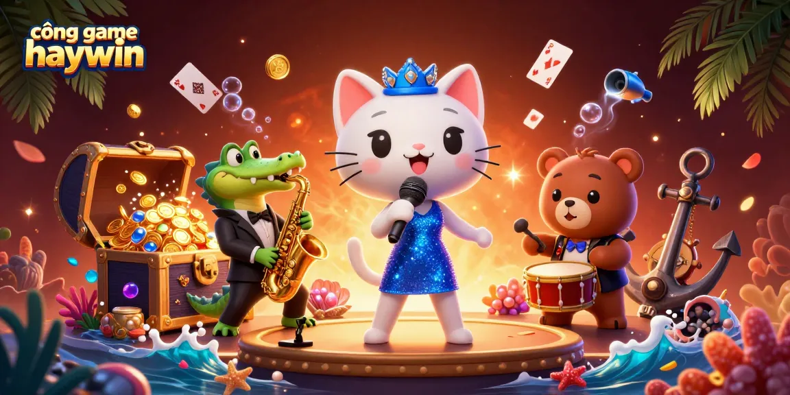 Experience exhilarating gameplay at cổng game haywin with vibrant casino characters and gaming elements.